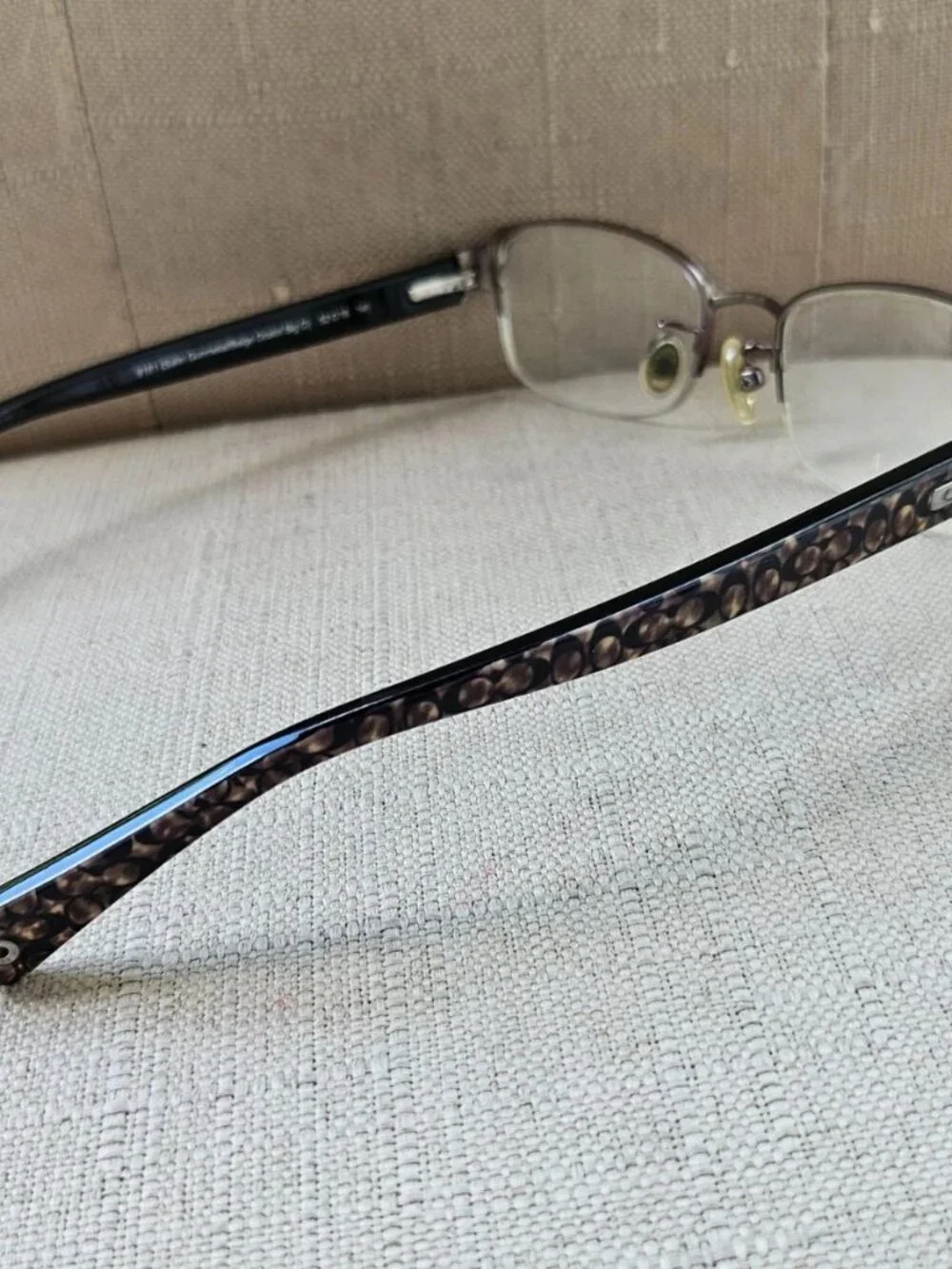 Coach Eyeglasses Frame EULALIA Satin Gunmetal/Beige Ocelot Sig C Eyewear Glasses